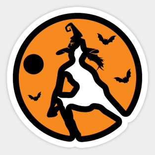 Retro Volleyball Halloween Witch Costume Idea Teenage Girls Sticker